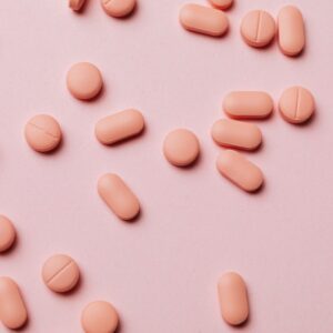 pink tablet with pink background